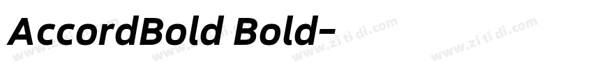 AccordBold Bold字体转换